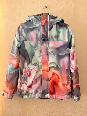 Volcom Women’s XS Bolt Insulated Snowboard Jacket - Nebula Print